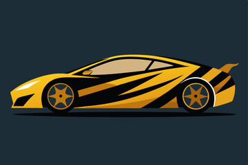 Fototapeta premium vector illustration of a sports car