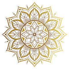 Pattern in the form of a mandala. Henna tattoo mandala. Mehndi style. Decorative pattern in oriental style. Coloring book page.