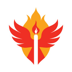  A Vibrant Vector Tribute to the Holy Spirit on white background