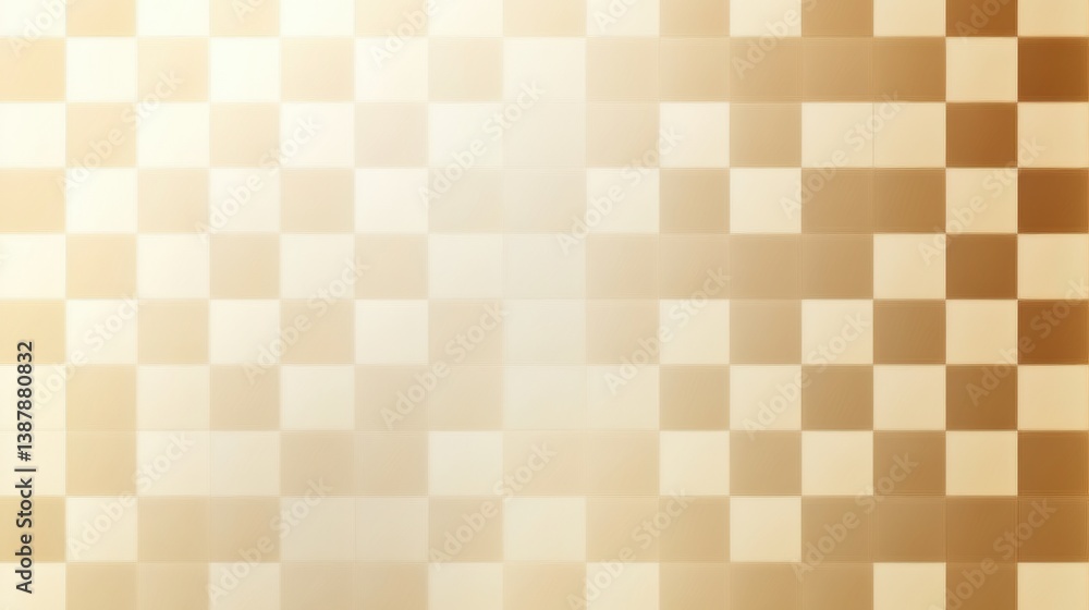 Aufkleber Modern checkerboard pattern with gradient shades and elegant depth effect in soft tones