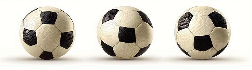 Soccer Balls Against White Background