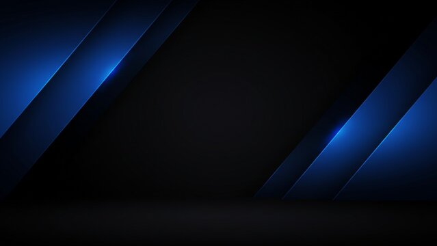 A modern abstract image featuring a sleek blue and black light pattern set against a soft metallic texture