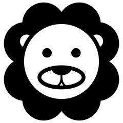 Cute Lion Solid Black