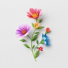 Colorful Floral Arrangement on Soft Textured Background