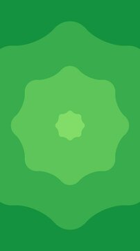 波型オブジェクトが次々に拡大するアブストラクト背景のループ動画（緑）【縦長ビデオ】