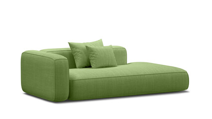 Sofa on transparent background with shadow. Furniture for the modern interior, web design, and presentation.