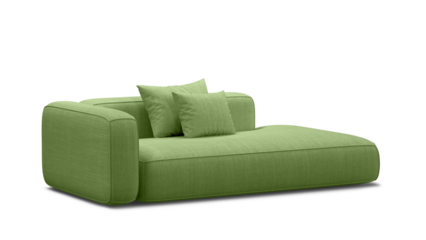 Sofa on transparent background with shadow. Furniture for the modern interior, web design, and presentation.