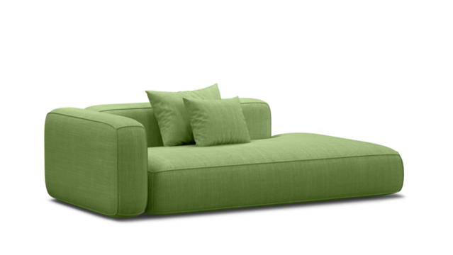 Sofa on transparent background with shadow. Furniture for the modern interior, web design, and presentation.