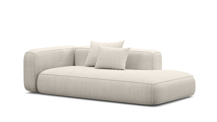 Sofa on transparent background with shadow. Furniture for the modern interior, web design, and presentation.