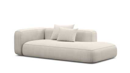 Sofa on transparent background with shadow. Furniture for the modern interior, web design, and presentation.