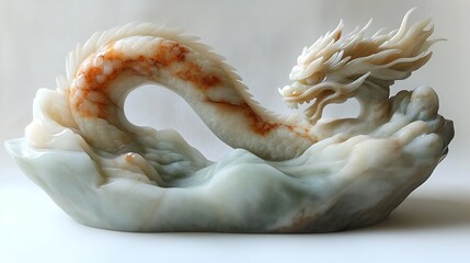 Intricately Carved Chinese Jade Bi Disc with Spinach Green Coloration