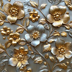 golden floral background