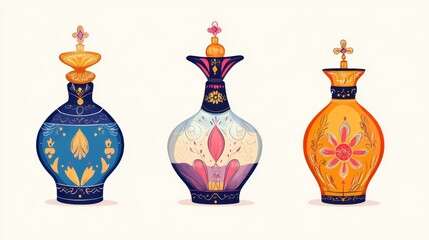 Colorful Decorative Bottles with Unique Designs