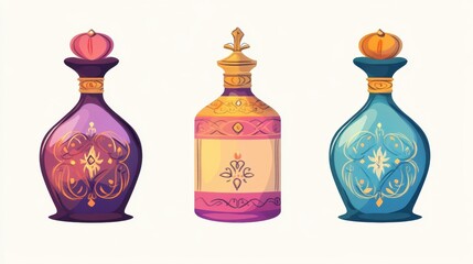 Colorful Decorative Bottles with Unique Designs