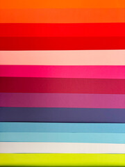 color scale, colored cards placed one above the other