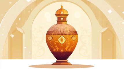 Ornate Decorative Jar with Intricate Design