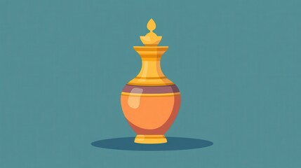 Elegant Decorative Vase on Colorful Background