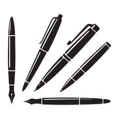 set of pens vector