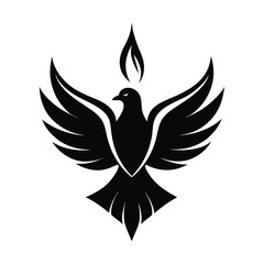 Holy Spirit Pentecost Sunday design on white background