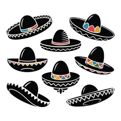 set of mexican sombrero