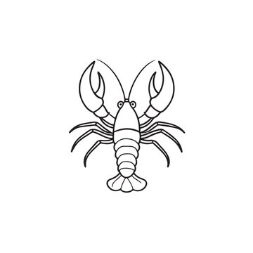recommend clip art: Black vector illustration design features a scorpion, lobster, and crab spider insect animal silhouette