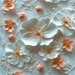 seamless background with flowers