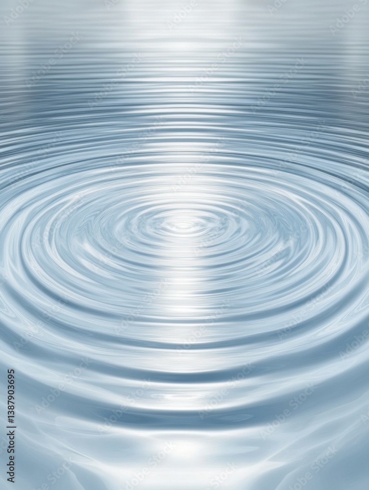 Aufkleber tranquil minimalist ripples on still water surface create a serene atmosphere of natural elegance du