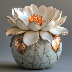 lotus flower isolated on white