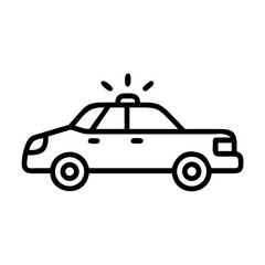 Naklejka premium Police Car Icon for Law Enforcement and Security Themes