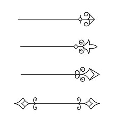 Set  vintage ornament frame illustration