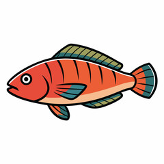 vector illustration of a fish