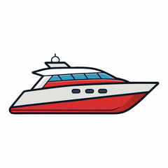 yacht vector illustration
