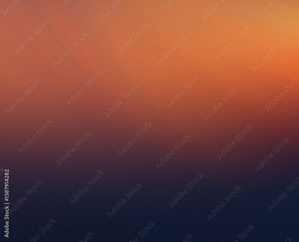 Poster abstract gradient background with warm orange hues fading into dark purple and blue tones creating a