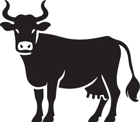 Cow black silhouette