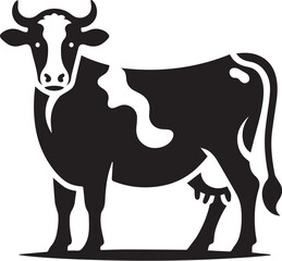 Cow black silhouette