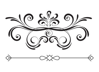 Set  vintage ornament frame illustration