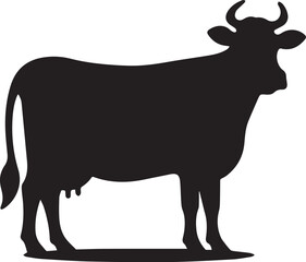 Cow black silhouette