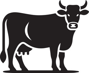Cow black silhouette