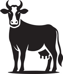 Cow black silhouette