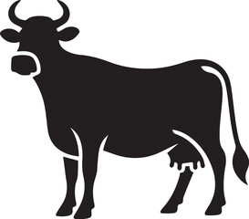 Cow black silhouette