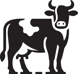 Cow black silhouette