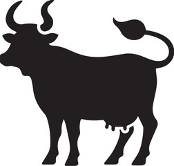 Silhouette of a cow