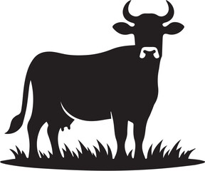 Silhouette of a cow