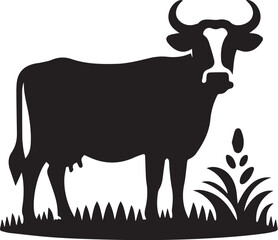 Silhouette of a cow
