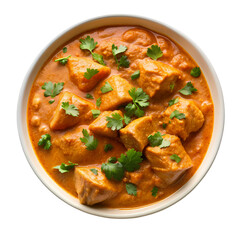 Chicken Tikka Masala Recipe: Indian Cuisine isolated on transparent background