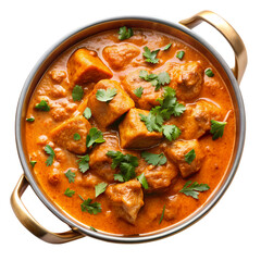 Delicious Paneer Tikka Masala Recipe isolated on transparent background