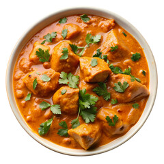 Chicken Tikka Masala Recipe & Images isolated on transparent background