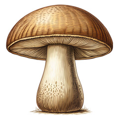 Brown Mushroom Image: Stock Photo & Illustration isolated on transparent background