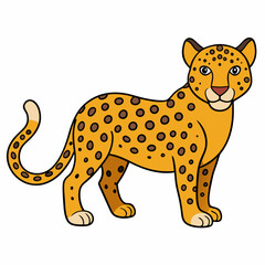 leopard cartoon isolated