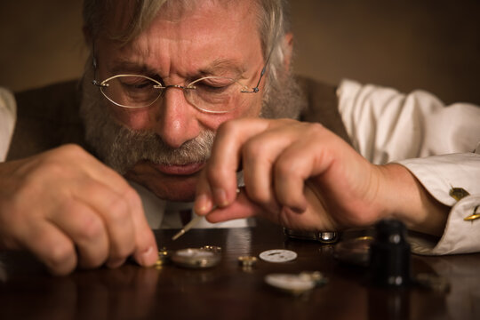 Victorian watchmaker closeup - Powered by Adobe
